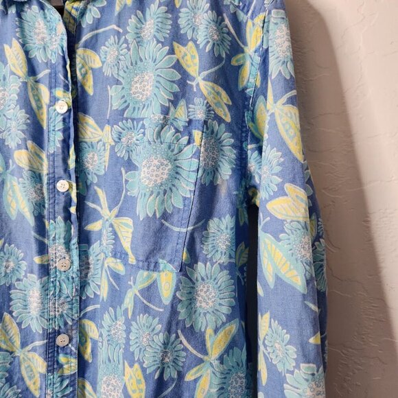 Vintage Lilly Pulitzer Women's Long Sleeve Button-Down Shirt Size medium - Picture 3 of 6